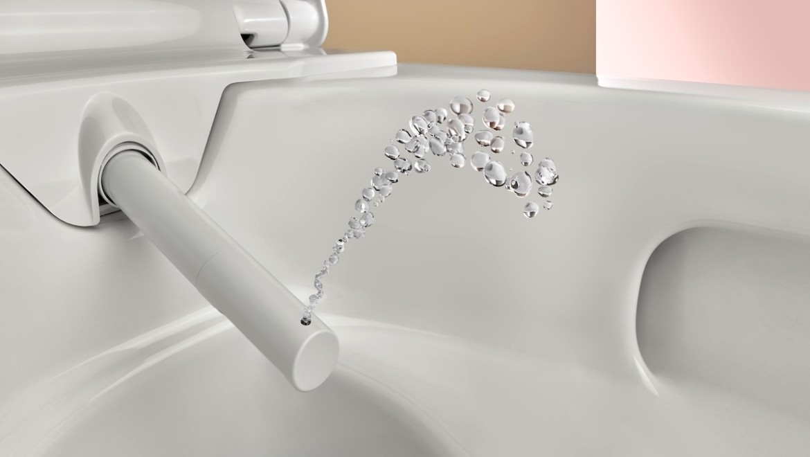 WC lavant Geberit AquaClean Alba avec technologie WhirlSpray