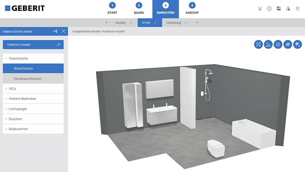 Lancer le planificateur de salle de bains en 3D