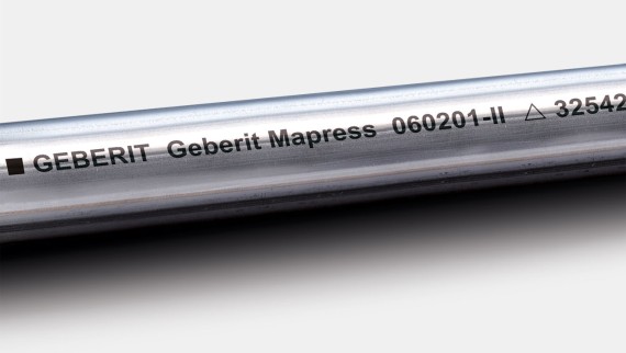 Le marquage noir permet d'identifier un tube 1.4401 Geberit Mapress Acier Inox