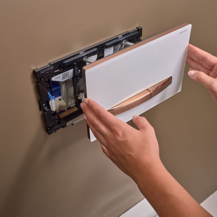 Geberit Sigma50 carré en pivotement Geberit Sigma50 carré en pivotement